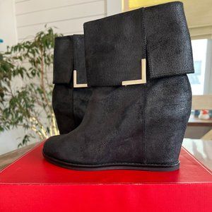 Johnston & Murphy Brynn Wedge Bootie women’s size 9.5 Black